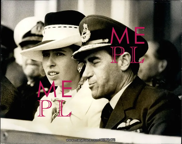 : Princess Anne at flying display, Boscombe Down : Princess Anne at flying display, Boscombe Down