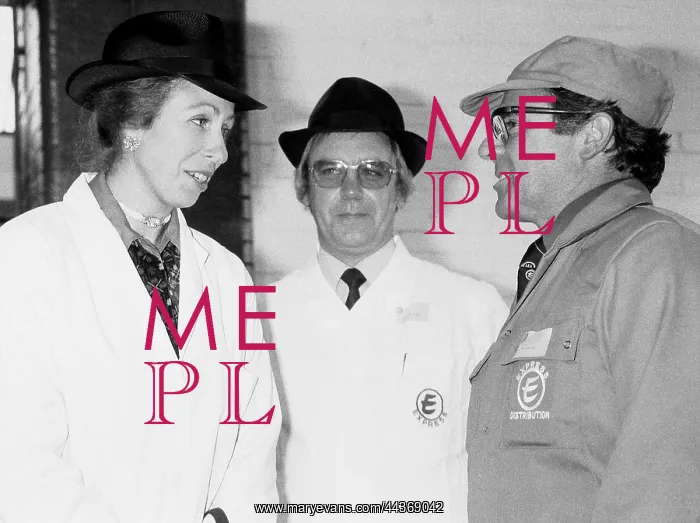 : Princess Anne visiting Express Dairies : Princess Anne visiting Express Dairies