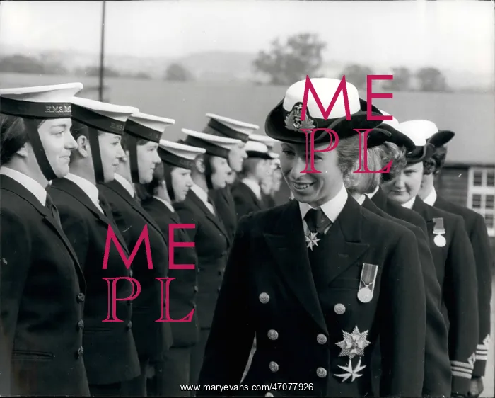 : Princess Anne at WRNS passing out parade : Princess Anne at WRNS passing out parade