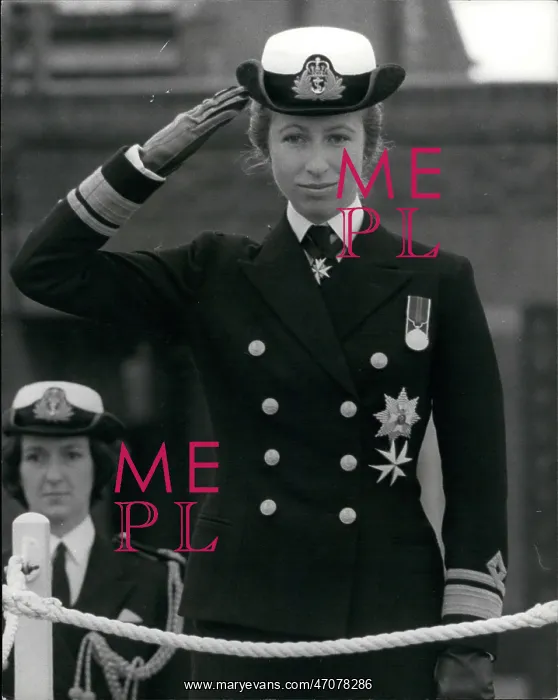 : Princess Anne at WRNS passing out parade : Princess Anne at WRNS passing out parade