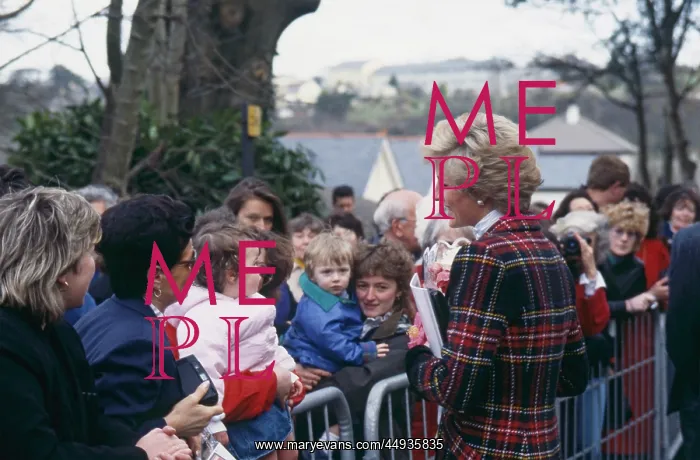 : Princess Diana visiting Truro, Cornwall : Princess Diana visiting Truro, Cornwall