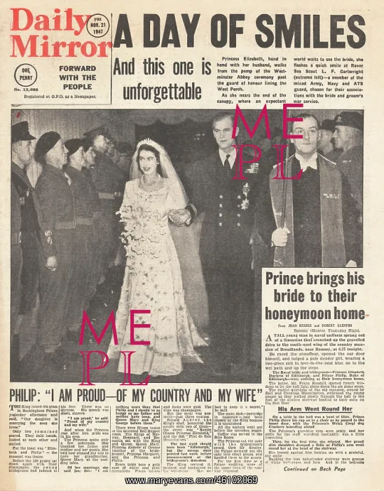 : Princess Elizabeth marries Philip Mountbatten : Princess Elizabeth marries Philip Mountbatten