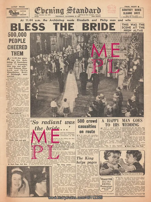 : Princess Elizabeth marries Philip Mountbatten : Princess Elizabeth marries Philip Mountbatten