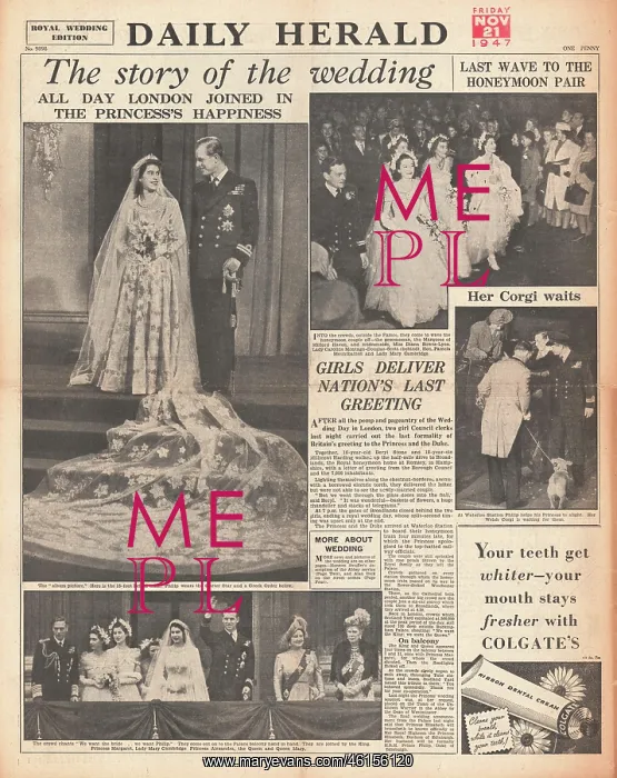 : Princess Elizabeth marries Philip Mountbatten : Princess Elizabeth marries Philip Mountbatten