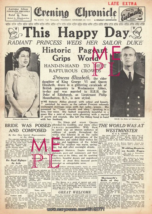 : Princess Elizabeth marries Philip Mountbatten : Princess Elizabeth marries Philip Mountbatten