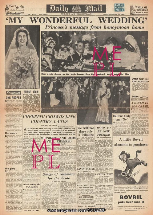 : Princess Elizabeth marries Philip Mountbatten : Princess Elizabeth marries Philip Mountbatten