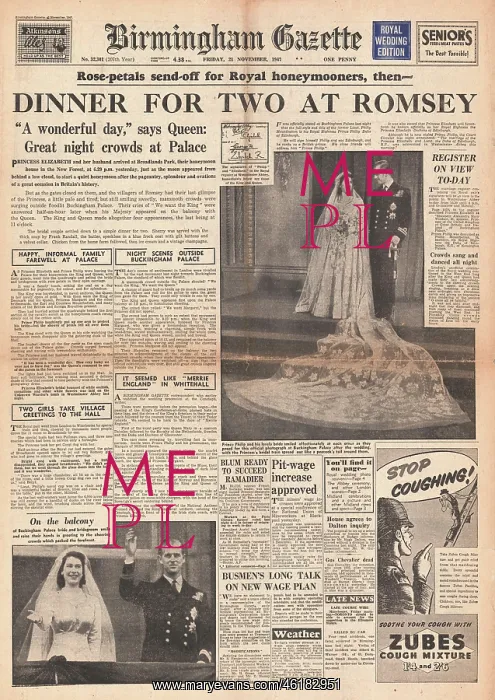: Princess Elizabeth marries Philip Mountbatten : Princess Elizabeth marries Philip Mountbatten