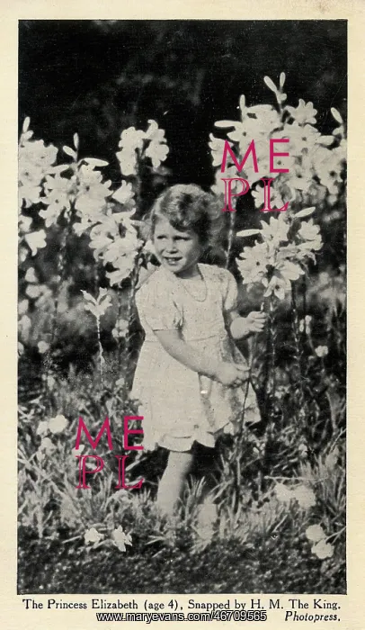 : Princess Elizabeth playing amid the lilies : Princess Elizabeth playing amid the lilies