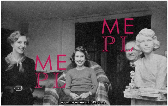 : Princess Elizabeth sits for sculptor de Strobl : Princess Elizabeth sits for sculptor de Strobl
