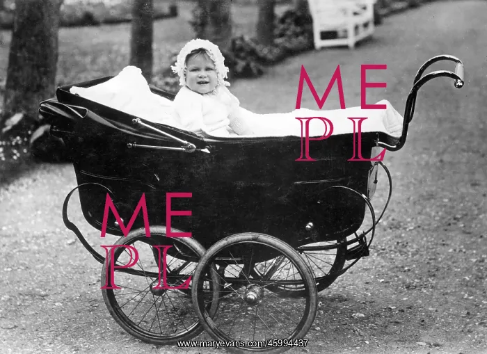 : Princess Elizabeth of York in her pram : Princess Elizabeth of York in her pram