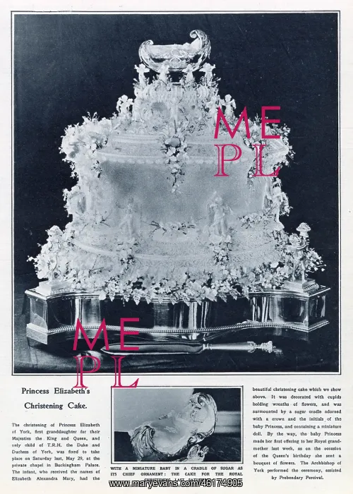 : Princess Elizabeth's Christening Cake : Princess Elizabeth's Christening Cake
