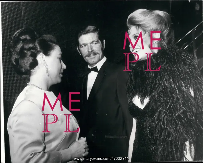 : Princess Margaret, Brigitte Bardot and Stephen Boyd : Princess Margaret, Brigitte Bardot and Stephen Boyd