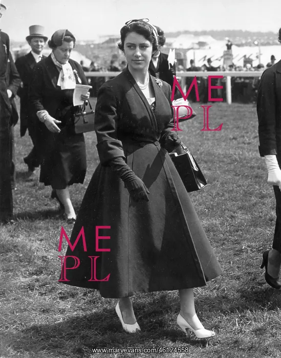 : Princess Margaret at the Derby, 1955 : Princess Margaret at the Derby, 1955