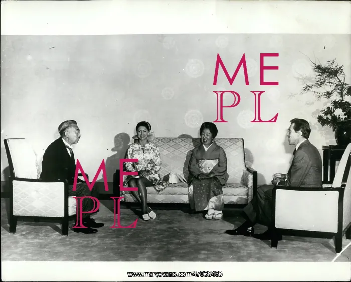 : Princess Margaret and husband with Emperor Hirohito : Princess Margaret and husband with Emperor Hirohito