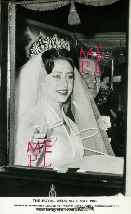 : Princess Margaret on her wedding day : Princess Margaret on her wedding day