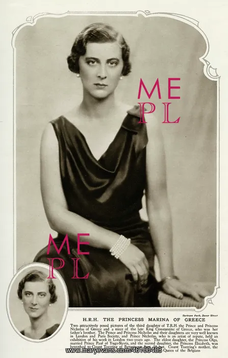 : Princess Marina of Greece and Denmark 1933 : Princess Marina of Greece and Denmark 1933