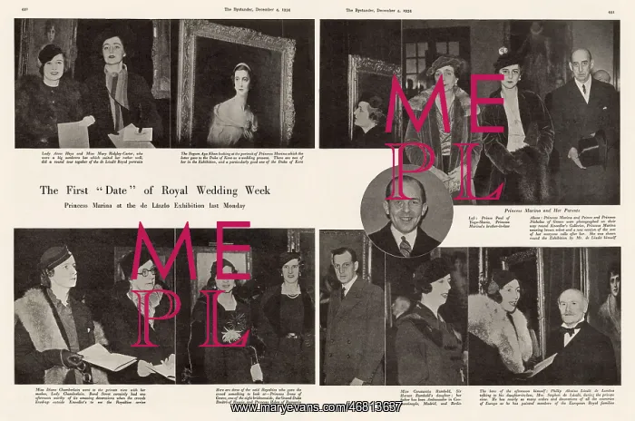 : Princess Marina at the de Laszlo exhibition 1 : Princess Marina at the de Laszlo exhibition 1