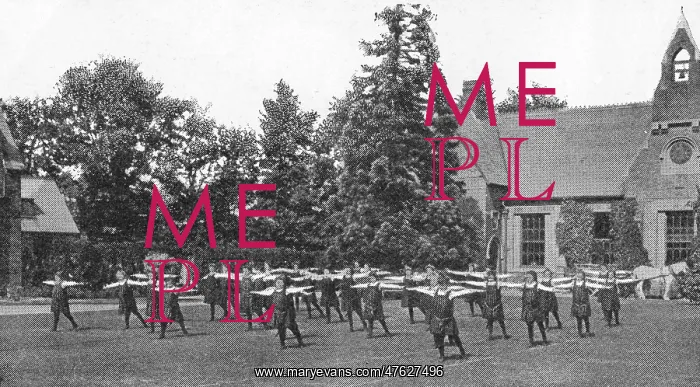 : Princess Mary Homes, Addlestone, Surrey - Girls at Drill : Princess Mary Homes, Addlestone, Surrey - Girls at Drill