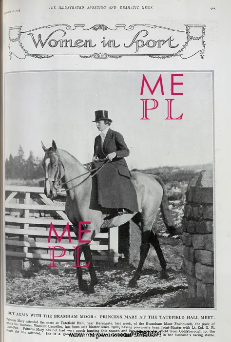 : Princess Mary, Riding : Princess Mary, Riding