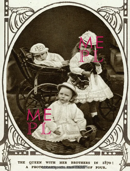 : Princess May of Teck with brothers : Princess May of Teck with brothers