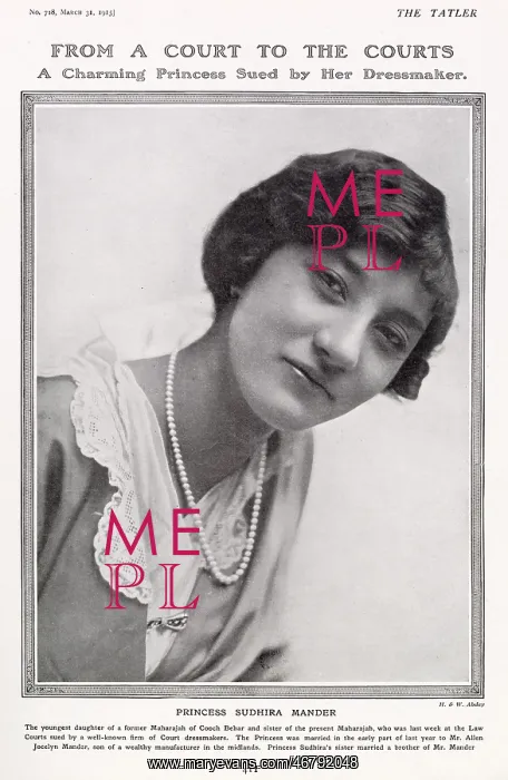 : Princess Sudhera Mander sued by her dressmaker : Princess Sudhera Mander sued by her dressmaker