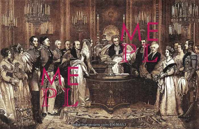 : Princess Vicky christened, 1841 : Princess Vicky christened, 1841