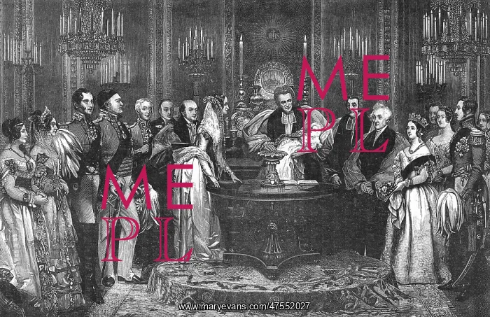 : Princess Vicky christened, 1841 : Princess Vicky christened, 1841