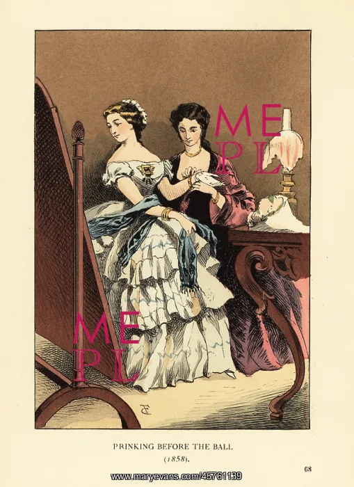 : Prinking before the ball, 1858 : Prinking before the ball, 1858