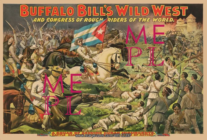 : Print of the battle between Buffalo Bill's congress : Print of the battle between Buffalo Bill's congress