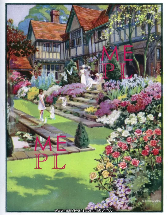  : Print User's Yearbook -- idyllic garden scene
