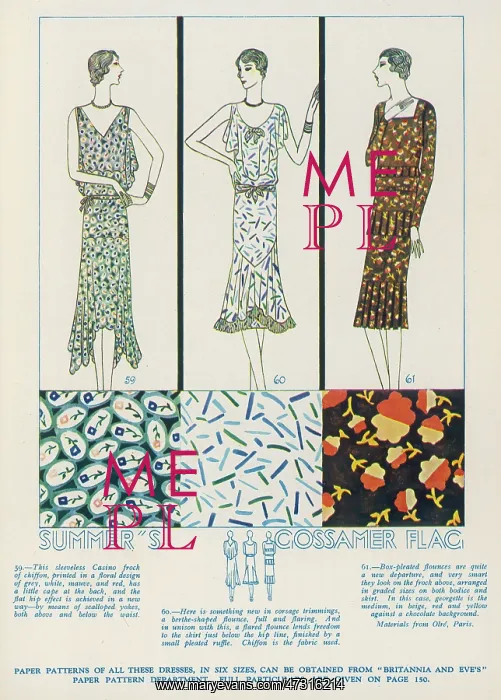 : PRINTED FROCKS 1929 : PRINTED FROCKS 1929