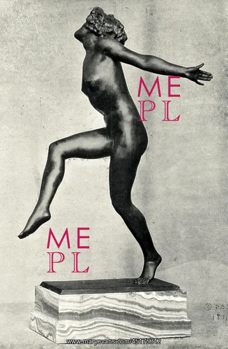 : Printemps. A sculpture of a nude woman, with outstretched arms : Printemps. A sculpture of a nude woman, with outstretched arms