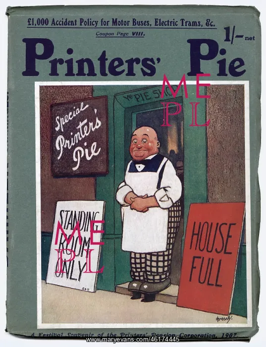 : Printers Pie cover, 1907 : Printers Pie cover, 1907