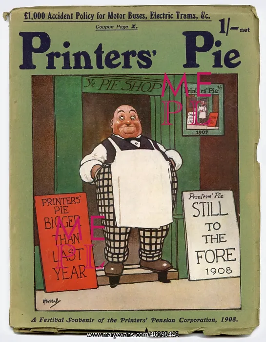 : Printers Pie cover, 1908 : Printers Pie cover, 1908