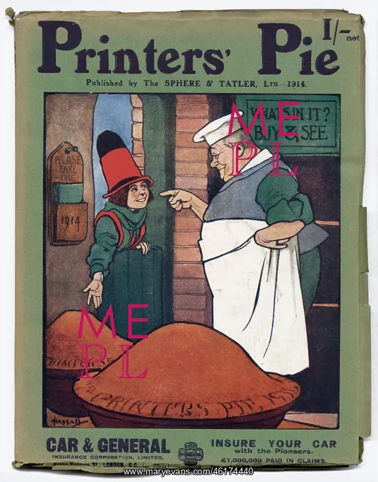 : Printers Pie cover, 1914 : Printers Pie cover, 1914