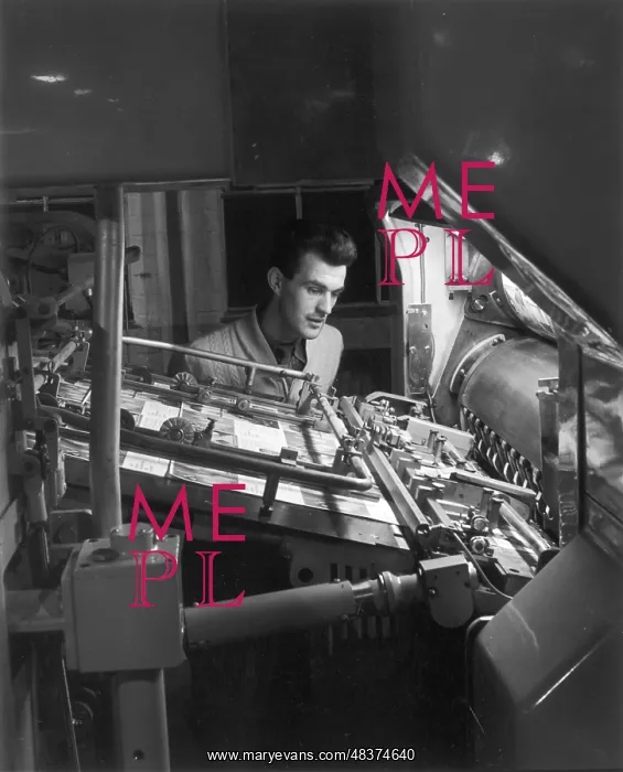 : Printing Machine Operator checks a proof : Printing Machine Operator checks a proof