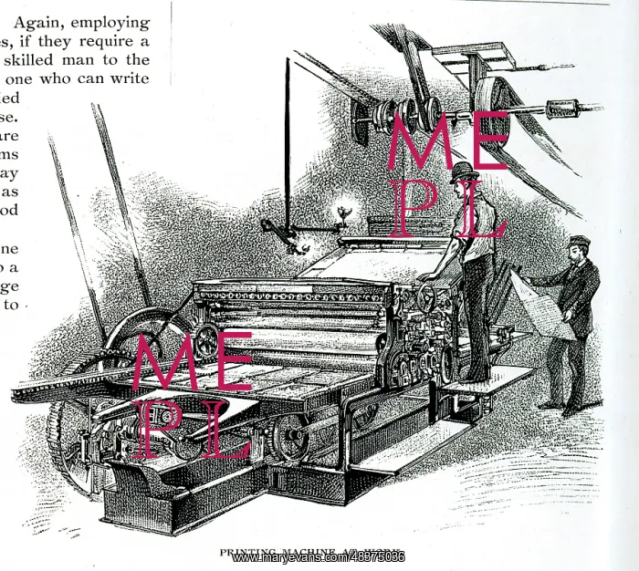 : Printing machine at work, Black & White magazine : Printing machine at work, Black & White magazine