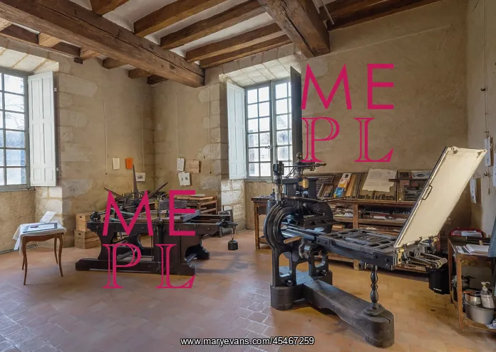 : Printing workshop, Musee Balzac, Chateau de Sache : Printing workshop, Musee Balzac, Chateau de Sache