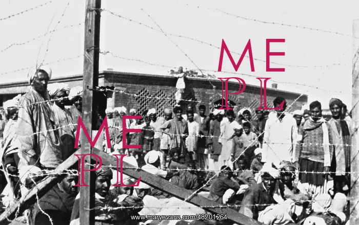 : Prison camp during the riots in Kashmir, 1931 : Prison camp during the riots in Kashmir, 1931