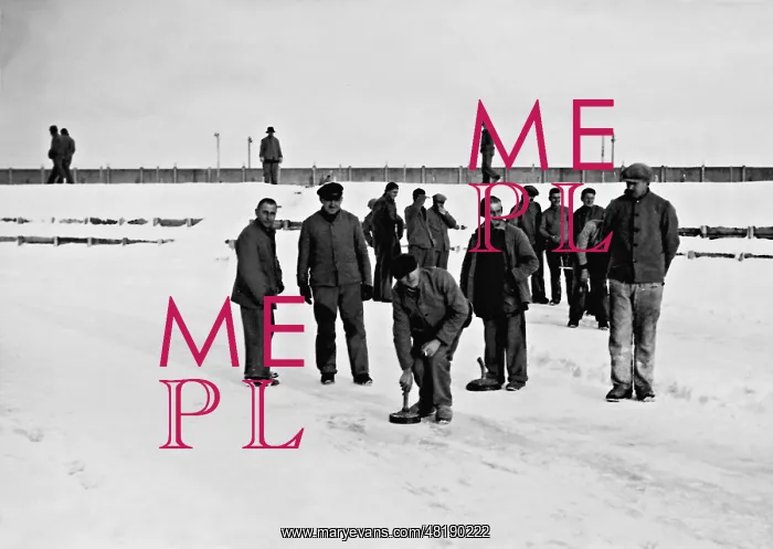 : Prisoners of Dachau concentration camp playing curling : Prisoners of Dachau concentration camp playing curling