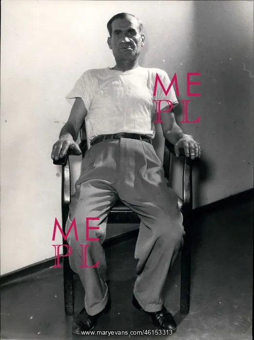 : Prisons. Feb. 04, 1954 - Pictured here is Italian Frank Frigenti : Prisons. Feb. 04, 1954 - Pictured here is Italian Frank Frigenti