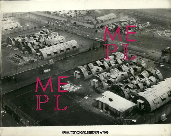 : Prisons. Oct. 10, 1974 - Maze Prison in Northern Ireland set ablaze by the prisoners : Prisons. Oct. 10, 1974 - Maze Prison in Northern Ireland set ablaze by the prisoners