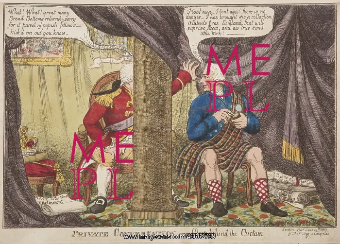 : Private conversation or a peep behind the curtain, 1807 : Private conversation or a peep behind the curtain, 1807