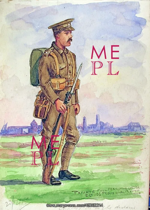 : Private in full marching order, E Company : Private in full marching order, E Company
