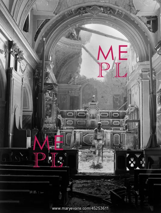 : Private Paul Oglesby, stands before the altar : Private Paul Oglesby, stands before the altar