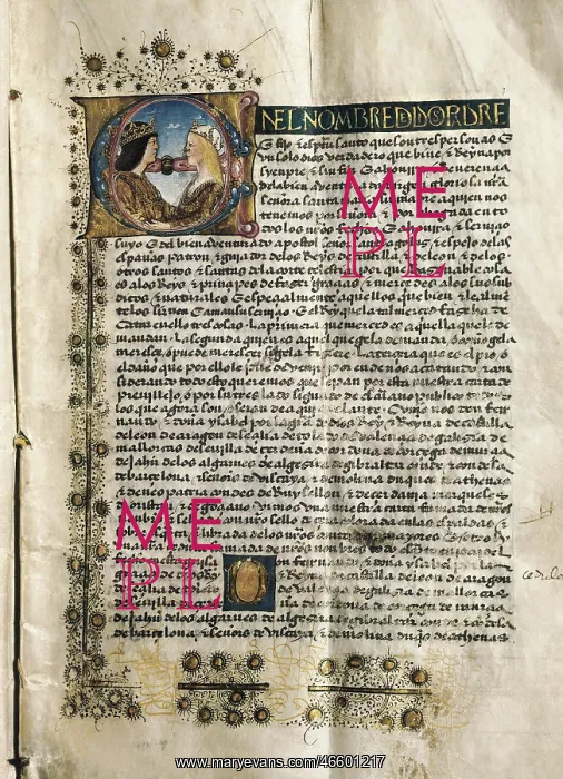 : Priviledge granted by the Catholic Monarchs to : Priviledge granted by the Catholic Monarchs to