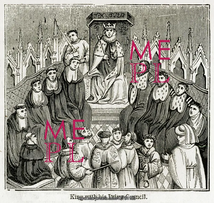 : Privy Council seated around Henry V : Privy Council seated around Henry V