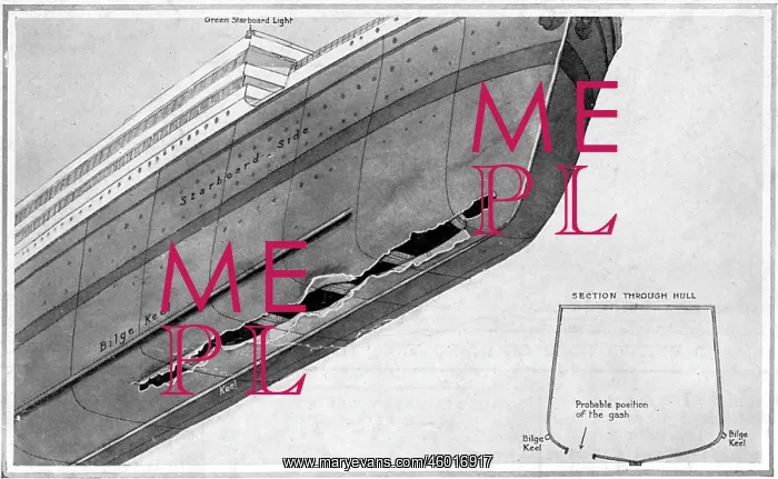  : The probable extent of damage to the Titanic