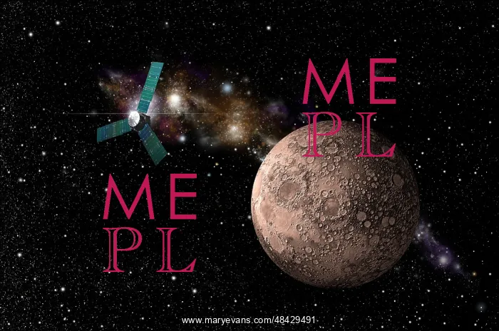 : A probe investigating a heavily cratered moon in deep space : A probe investigating a heavily cratered moon in deep space