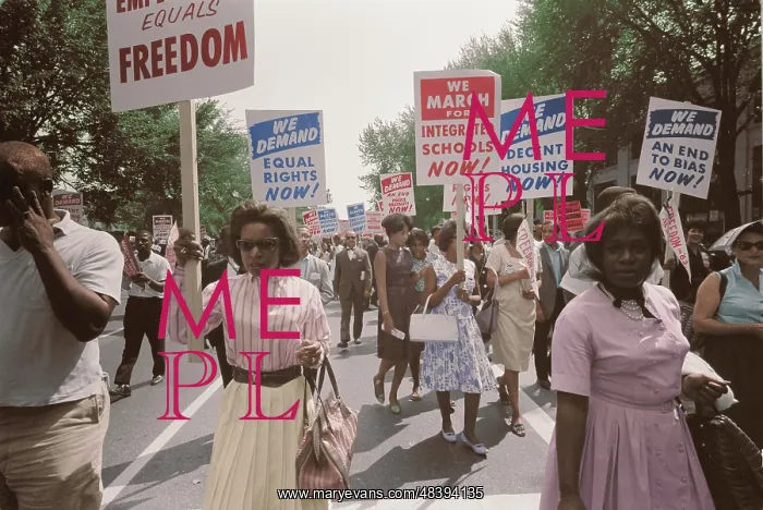 : A procession of African Americans carrying : A procession of African Americans carrying